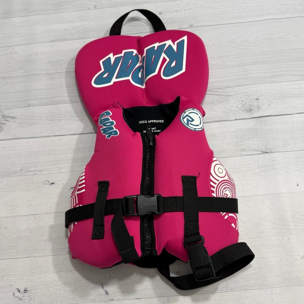 Radar neoprene infant life vest pink 30 pounds and under
